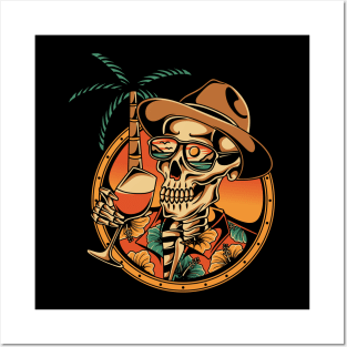 Holiday skull Posters and Art